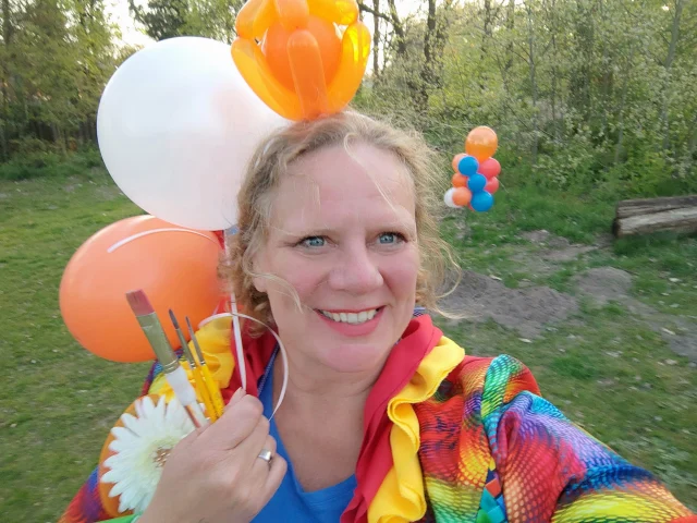Caroline aan het werk
